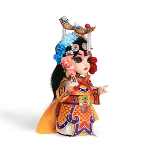 6-Inch Handmade Yu Ji Chinese Opera Doll – Elegant Desk Accessory - SinoCultural -- QJ0612