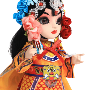 6-Inch Handmade Yu Ji Chinese Opera Doll – Elegant Desk Accessory - SinoCultural -- QJ0612