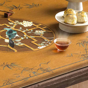 2-Piece Chinoiserie Vintage Classic Palace Style Thick Table Mat - SinoCultural -- TM043A3045