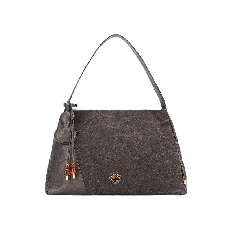 Xiangyun Silk Bag  New Chinese Style Genuine Leather Single Shoulder Bag