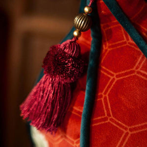 Chinoiserie Red Festive Chinese Lantern Pillow for Living Room - SinoCultural -- SJZBZ020RD01