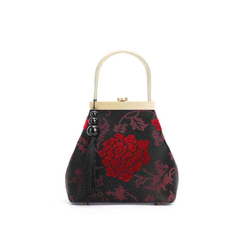 Zhang Rong Bag New Chinese Style Genuine Leather Crossbody Bag