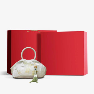 Brocade Chinese Style Bag Floral Green Handbag - SinoCultural -- P27061604-4