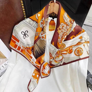 Mulberry Silk 14 Momme Silk Square Scarf 88x88 cm - SinoCultural -- CXFJ010