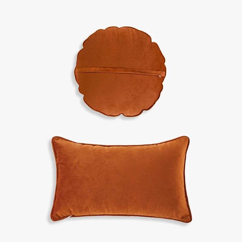 Chinoiserie Orange Throw Pillow Cushion Persimmons Blessings - SinoCultural -- SJZBZ034A01