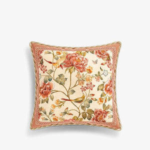 Chinoiserie Original Flowers and Birds Powder Pink Throw Pillow - SinoCultural -- SJZBZ055A01