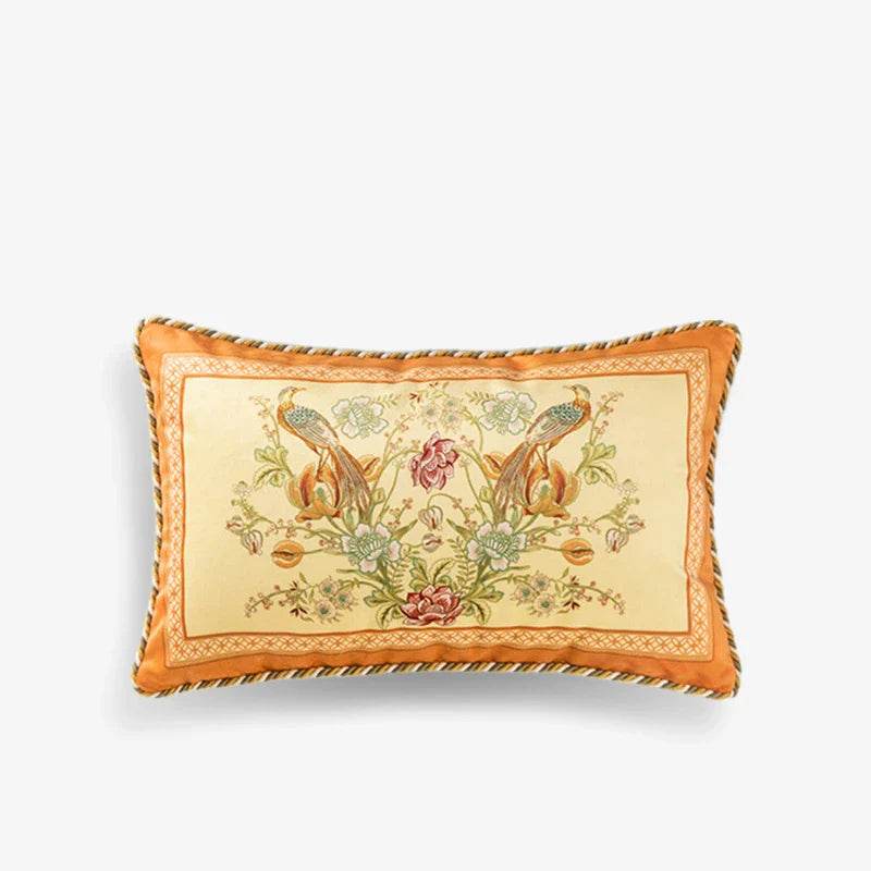 Chinoiserie Original Flowers and Birds Throw Pillow - SinoCultural -- SJZBZ059A01