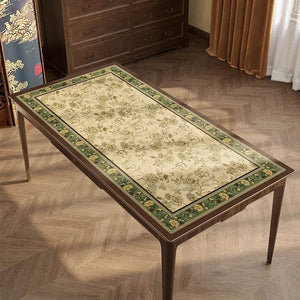 Chinoiserie Retro Leather Table Mat Waterproof Oil Proof Heat Resistant - SinoCultural -- TM056A6060