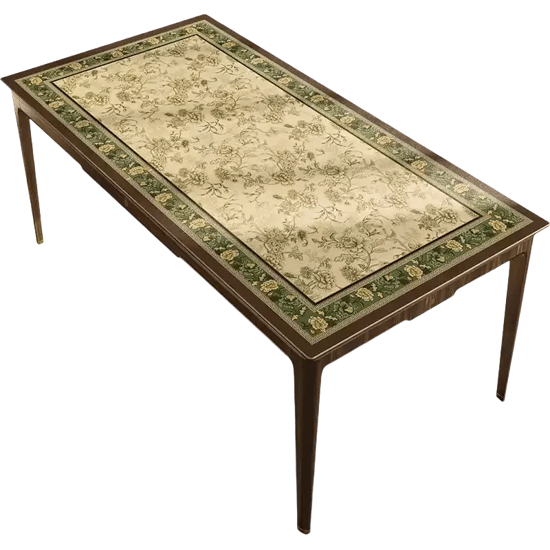 Chinoiserie Retro Leather Table Mat Waterproof Oil Proof Heat Resistant - SinoCultural -- TM056A6060