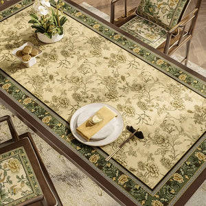 Chinoiserie Retro Leather Table Mat Waterproof Oil Proof Heat Resistant - SinoCultural -- TM056A6060