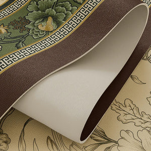 Chinoiserie Retro Leather Table Mat Waterproof Oil Proof Heat Resistant - SinoCultural -- TM056A6060