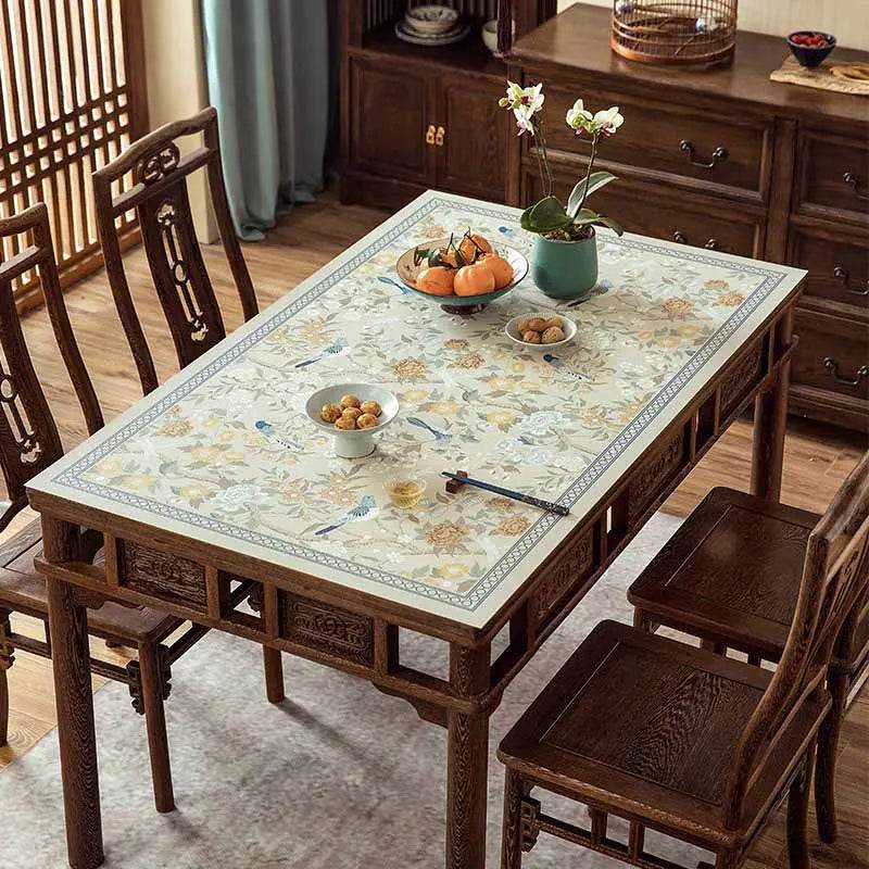 Chinoiserie Spring Blossom Waterproof Rectangular Table Mat - SinoCultural -- TM045A6060