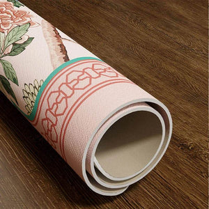 Chinoiserie Spring Powder Pink Silicone Diatom Tea Table Mat Runner - SinoCultural -- TM033A15