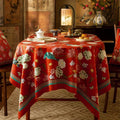 Chinoiserie Traditional Red Luxury Wedding Tablecloth - SinoCultural -- TC001R85