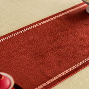Chinoiserie Wedding Celebration Prosperity Red Table Runner - SinoCultural -- TR012R160