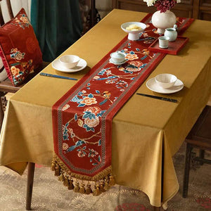 Chinoiserie Wedding Celebration Prosperity Table Runner - SinoCultural -- TR015R160
