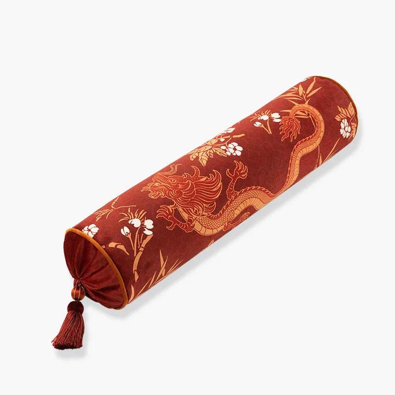 Chinoiserie Wedding Long Throw Pillow Joyful Red Celebration - SinoCultural -- SJZBZ017RD01