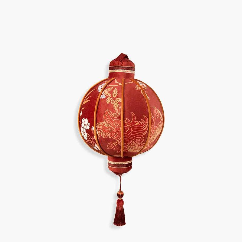 Chinoiserie Wedding Long Throw Pillow Joyful Red Celebration - SinoCultural -- SJZBZ017RD01
