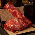 Chinoiserie Wedding Long Throw Pillow Joyful Red Celebration - SinoCultural -- SJZBZ017RD01