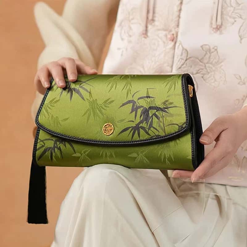 New Chinese Style Genuine Leather Retro Handbag