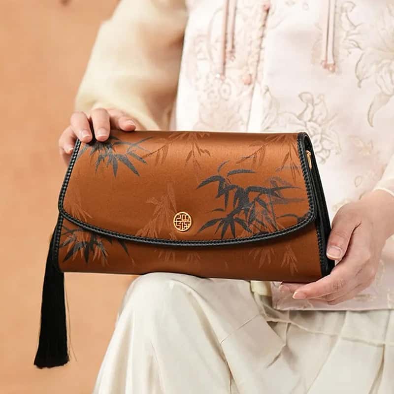New Chinese Style Genuine Leather Retro Handbag