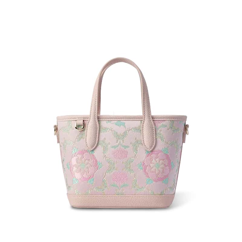 Shu Brocade Butterfly Peony Romance Motif Luxury Crossbody Bag