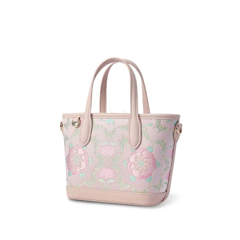 Shu Brocade Butterfly Peony Romance Motif Luxury Crossbody Bag