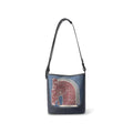 Chinoiserie Horse Pattern Embroidered Leather Crossbody Bag