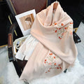 Embroidery 100% Pure Cashmere Scarf Elegant Winter Accessory 200x60 cm - SinoCultural -- HYFSJ039