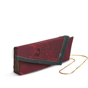 Ultra-Light Envelope Clutch Handbag in Recycled Fabric with Hualuo Silk 216g - SinoCultural -- GD1202