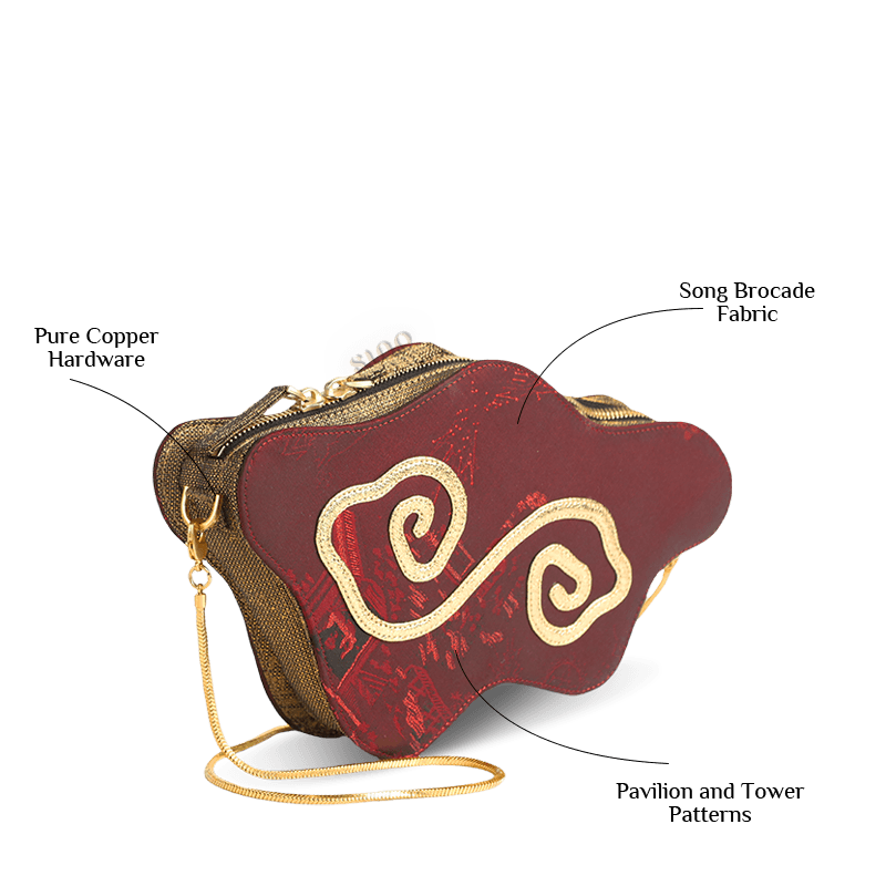 Ultra-Light Cloud Shape Handbag in Recycled Fabric with Hualuo Silk 145g - SinoCultural -- GD1203