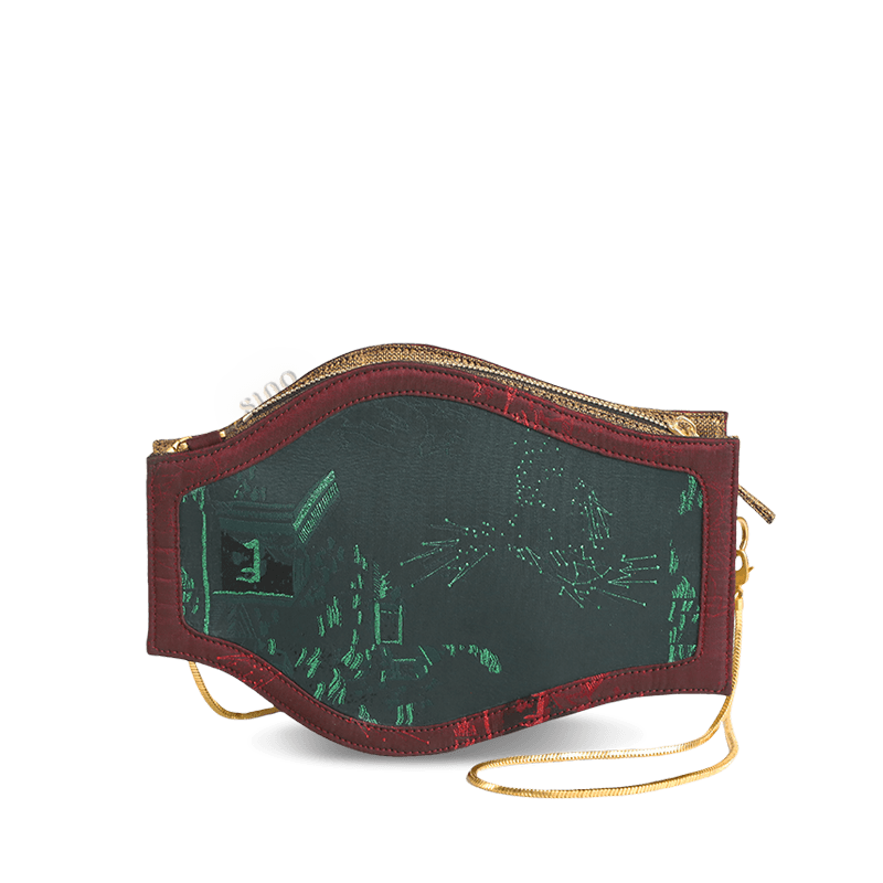 Ultra-Light Water Bottle-Shaped Song Brocade Vintage Style Crossbody Bag 164g - SinoCultural -- GD1204