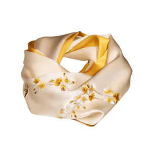 Handcrafted Embroidery Silk Scarf Luxurious 16 Momme Design 155x35cm - SinoCultural -- HYFSJ001-2