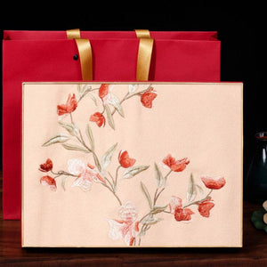 Embroidery 100% Pure Cashmere Scarf Elegant Winter Accessory 200x60 cm - SinoCultural -- HYFSJ039