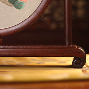Handcrafted Embroidery Kapok Flower Tabletop Decoration for Living Room - SinoCultural -- JZSX002A06