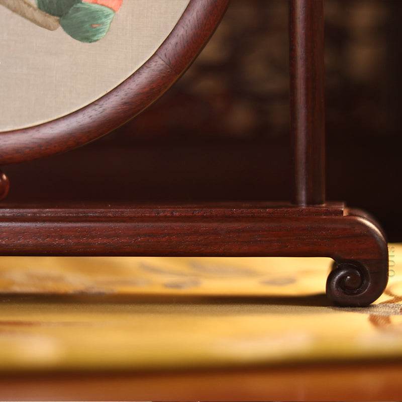 Handcrafted Embroidery Kapok Flower Tabletop Decoration for Living Room - SinoCultural -- JZSX002A06