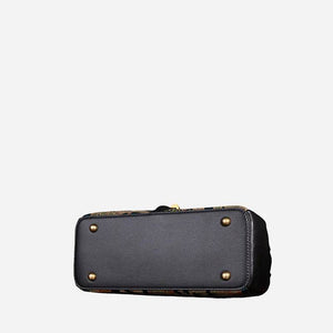 Sinocultural Handmade Song Brocade Chinoiserie Leather Bag Clutch Bag - SinoCultural -- W3085-2