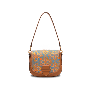 Song Brocade Silk Messenger Bag – Ruyi Leather Crossbody - SinoCultural -- FJ220678-1