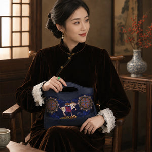 Heritage Song Brocade New Chinese Style Nano Bag-Blessings on Horseback-brocademodern
