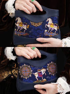 Heritage Song Brocade New Chinese Style Nano Bag-Blessings on Horseback-brocademodern