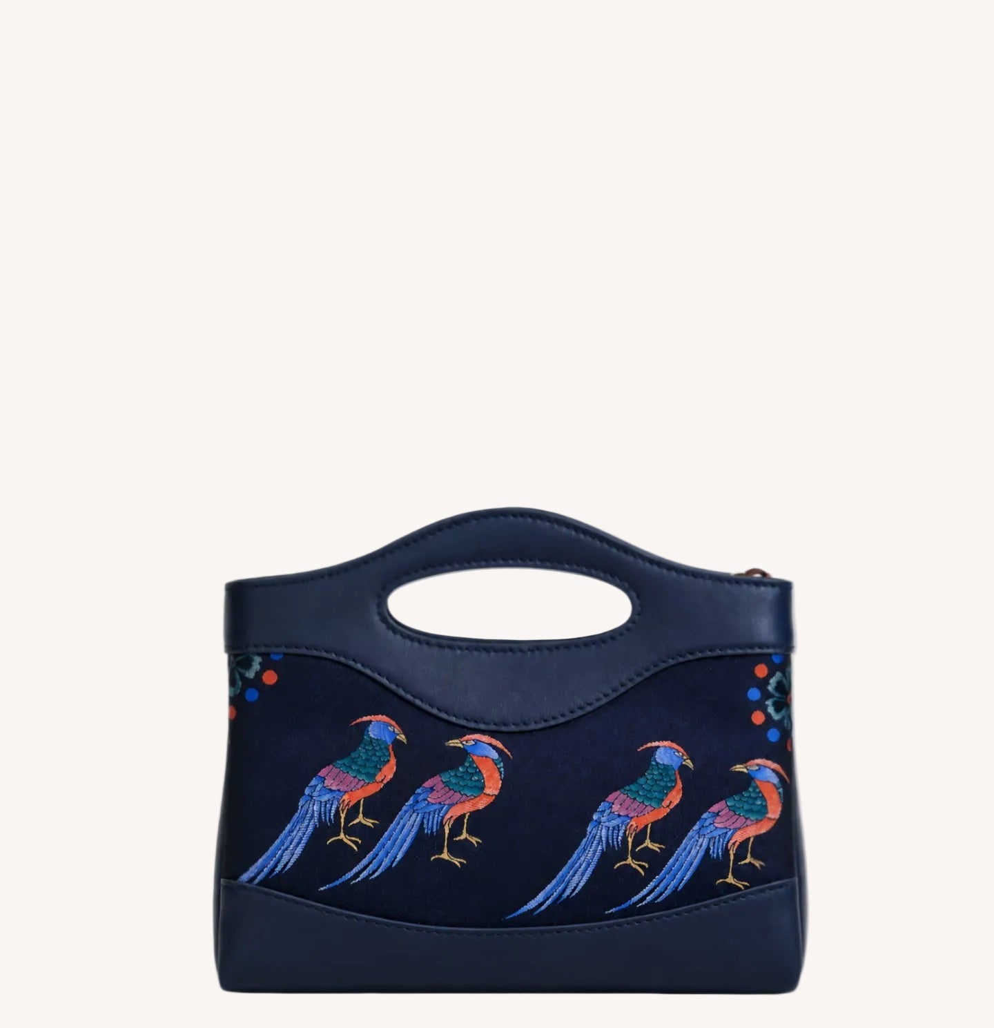 Heritage Song Brocade New Chinese Style Nano Bag-Blessings on Horseback + Blue Pheasant Bird-brocademodern