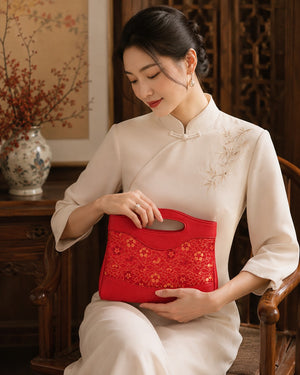 Chinoiserie Luxury Song Brocade New Chinese Style Nano Bag-Ice Crack Plum Blossom