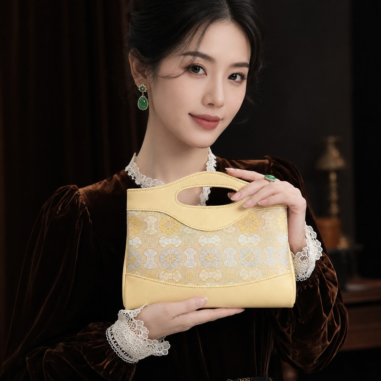 Heritage Song Brocade New Chinese Style Nano Bag-Ruyi Dingsheng-brocademodern