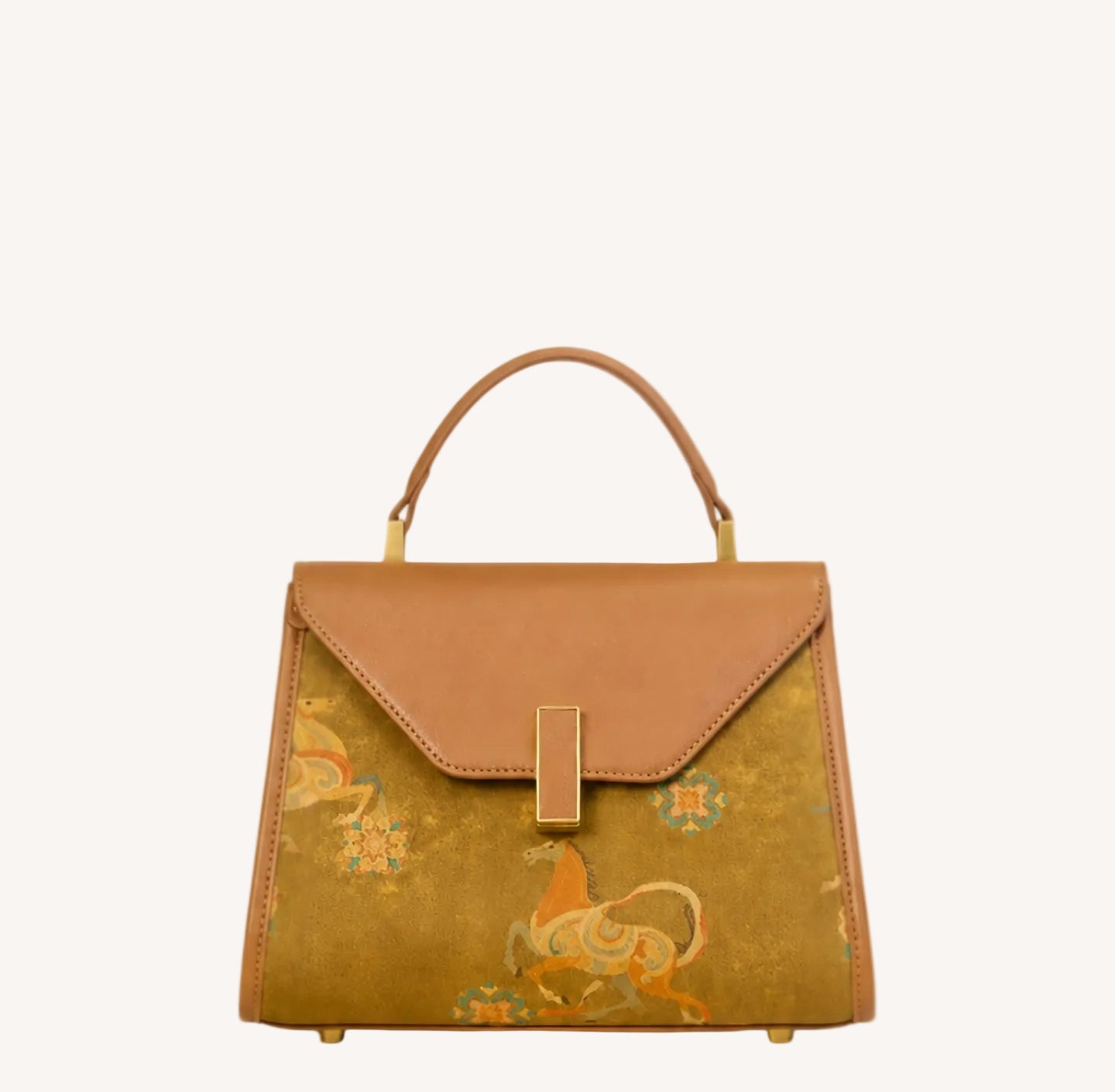 Heritage Xiangyunsha New Chinese Style Kelly Bag – Lucky Horse Brings Blessings-brocademodern