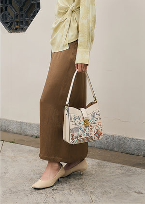 Heritage Geometric Embroidery Shoulder Bag – Elegant Chinese Style Handbag-brocademodern