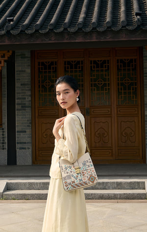 Heritage Geometric Embroidery Shoulder Bag – Elegant Chinese Style Handbag-brocademodern