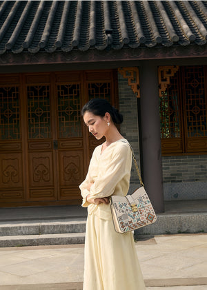 Heritage Geometric Embroidery Shoulder Bag – Elegant Chinese Style Handbag-brocademodern