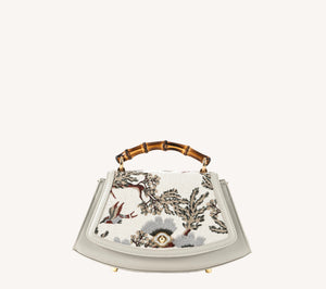 Embroidered Bamboo Handle Handbag | Chinese-Style Magpie Bag | Brocade Modern
