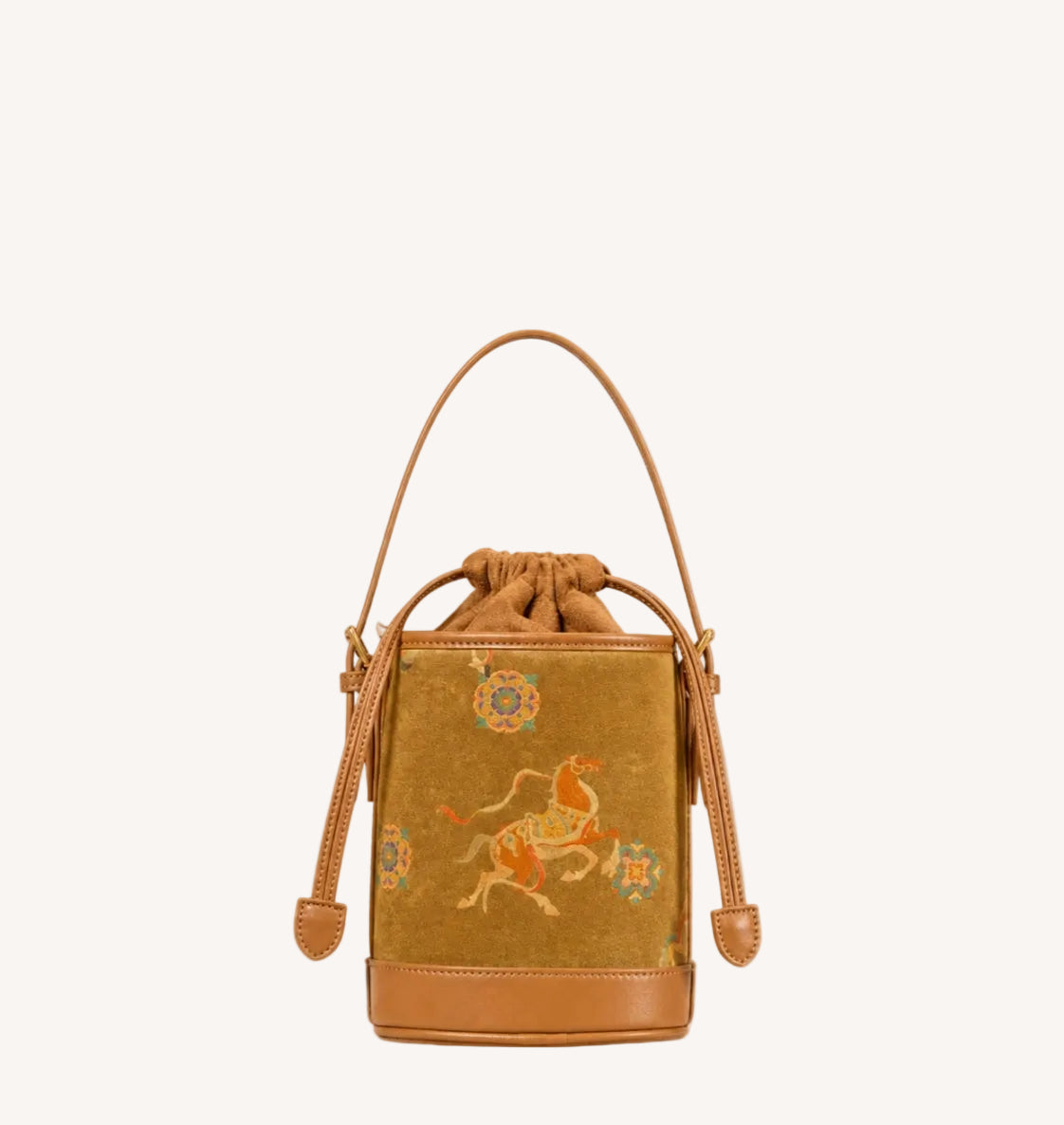 Heritage Xiangyunsha New Chinese Style Bucket Bag – Lucky Horse Brings Blessings-brocademodern