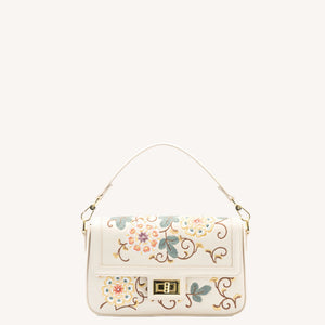 Baoxiang Flower Embroidered Top-Handle Bag | Brocade Modern